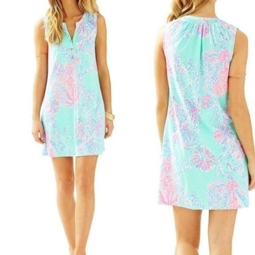 Lilly Pulitzer Coral Sleeveless Dress Size Small